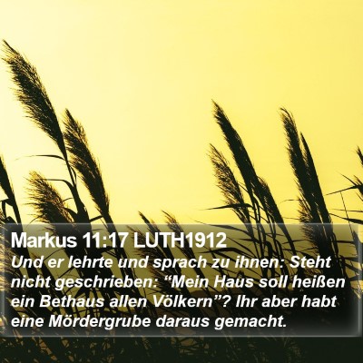 Markus 11:17 LUTH1912 Bible Verse Image