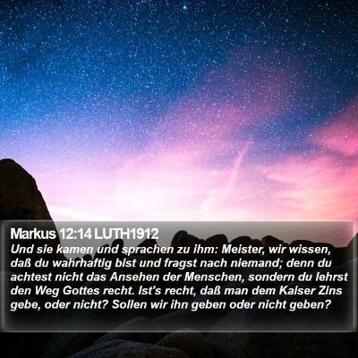 Markus 12:14 LUTH1912 Bible Verse Image