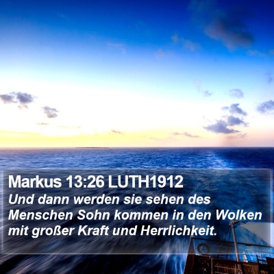 Markus 13:26 LUTH1912 Bible Verse Image