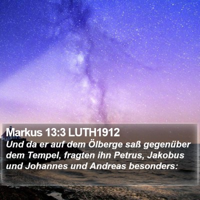 Markus 13:3 LUTH1912 Bible Verse Image