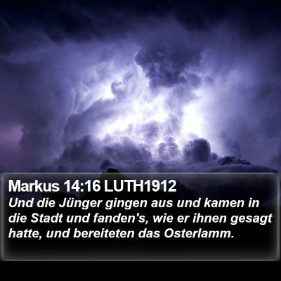 Markus 14:16 LUTH1912 Bible Verse Image