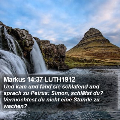 Markus 14:37 LUTH1912 Bible Verse Image
