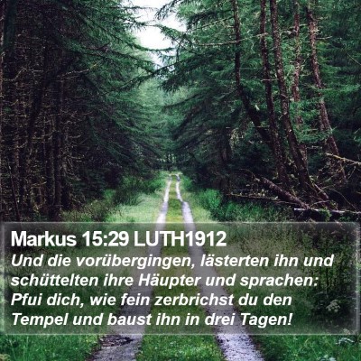 Markus 15:29 LUTH1912 Bible Verse Image