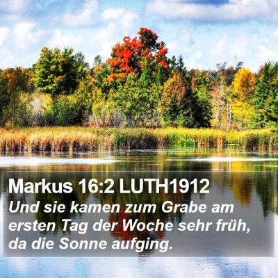 Markus 16:2 LUTH1912 Bible Verse Image