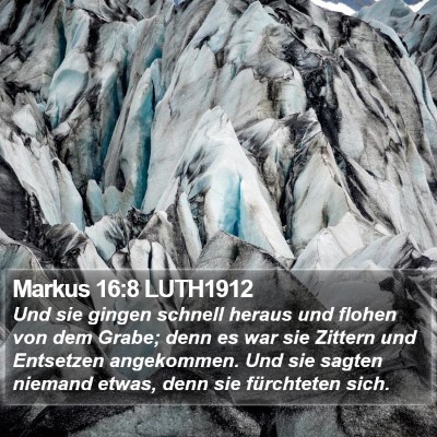 Markus 16:8 LUTH1912 Bible Verse Image
