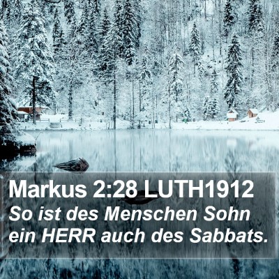 Markus 2:28 LUTH1912 Bible Verse Image