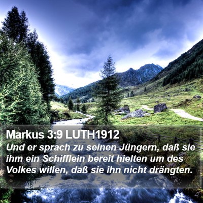 Markus 3:9 LUTH1912 Bible Verse Image