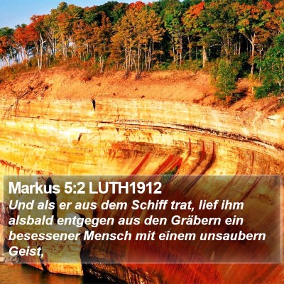 Markus 5:2 LUTH1912 Bible Verse Image