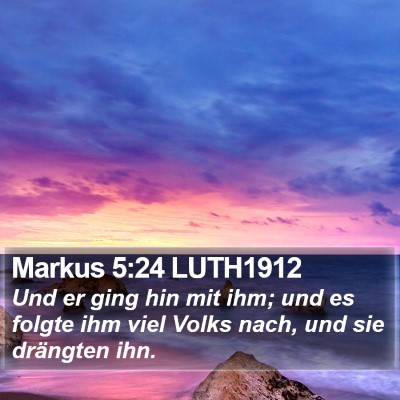 Markus 5:24 LUTH1912 Bible Verse Image