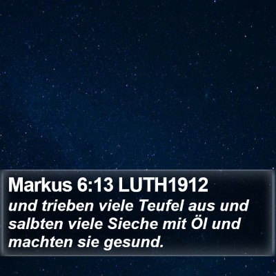 Markus 6:13 LUTH1912 Bible Verse Image