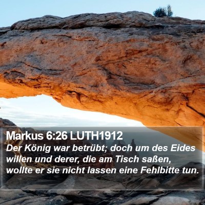 Markus 6:26 LUTH1912 Bible Verse Image