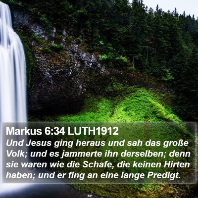 Markus 6:34 LUTH1912 Bible Verse Image