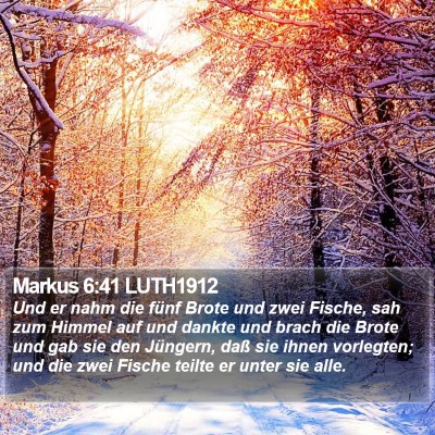 Markus 6:41 LUTH1912 Bible Verse Image