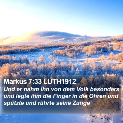 Markus 7:33 LUTH1912 Bible Verse Image