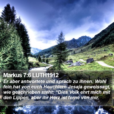 Markus 7:6 LUTH1912 Bible Verse Image