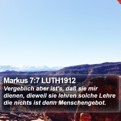Markus 7:7 LUTH1912 Bible Verse Image
