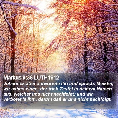 Markus 9:38 LUTH1912 Bible Verse Image