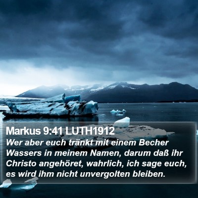 Markus 9:41 LUTH1912 Bible Verse Image