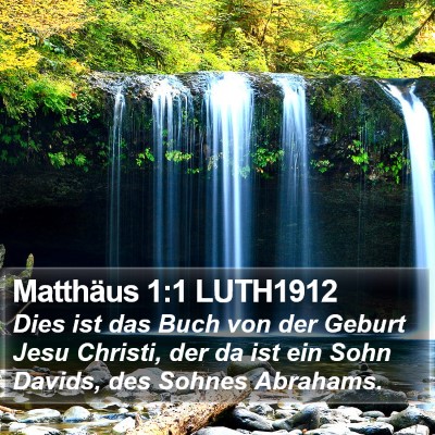 Matthäus 1:1 LUTH1912 Bible Verse Image