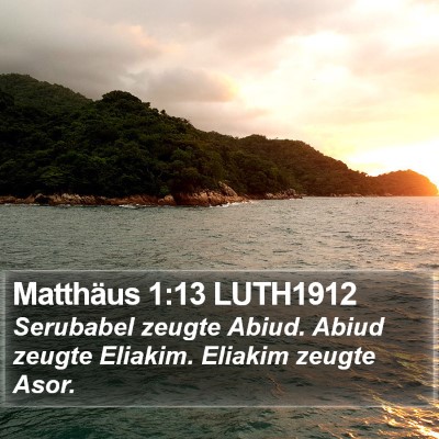 Matthäus 1:13 LUTH1912 Bible Verse Image