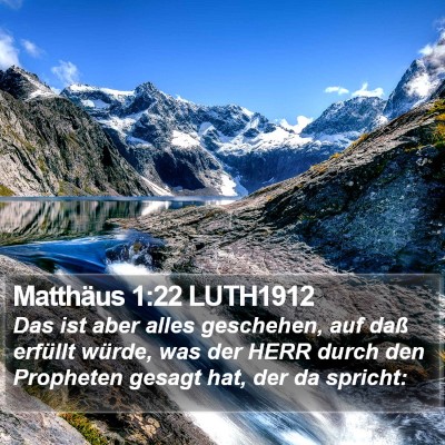 Matthäus 1:22 LUTH1912 Bible Verse Image