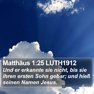 Matthäus 1:25 LUTH1912 Bible Verse Image