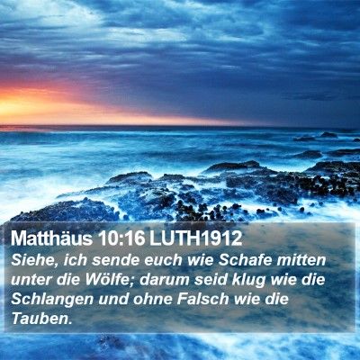 Matthäus 10:16 LUTH1912 Bible Verse Image
