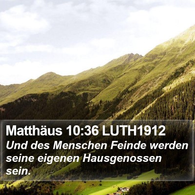 Matthäus 10:36 LUTH1912 Bible Verse Image