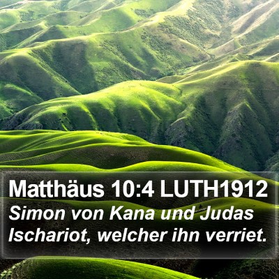 Matthäus 10:4 LUTH1912 Bible Verse Image