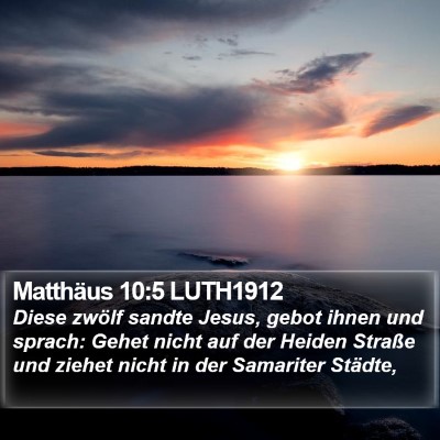 Matthäus 10:5 LUTH1912 Bible Verse Image