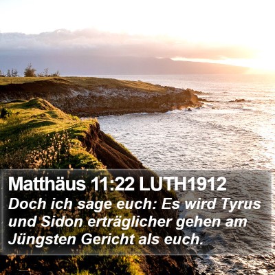 Matthäus 11:22 LUTH1912 Bible Verse Image