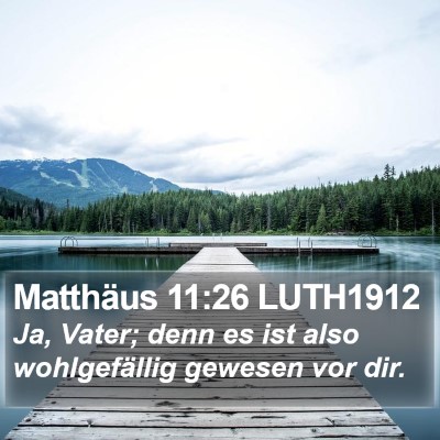 Matthäus 11:26 LUTH1912 Bible Verse Image