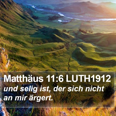 Matthäus 11:6 LUTH1912 Bible Verse Image