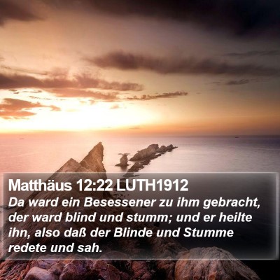 Matthäus 12:22 LUTH1912 Bible Verse Image