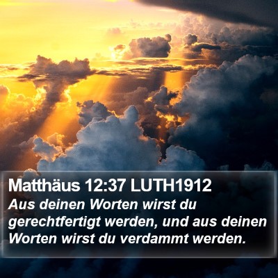 Matthäus 12:37 LUTH1912 Bible Verse Image