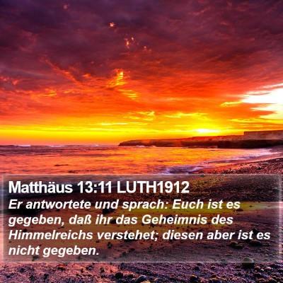 Matthäus 13:11 LUTH1912 Bible Verse Image