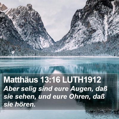 Matthäus 13:16 LUTH1912 Bible Verse Image
