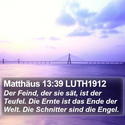 Matthäus 13:39 LUTH1912 Bible Verse Image
