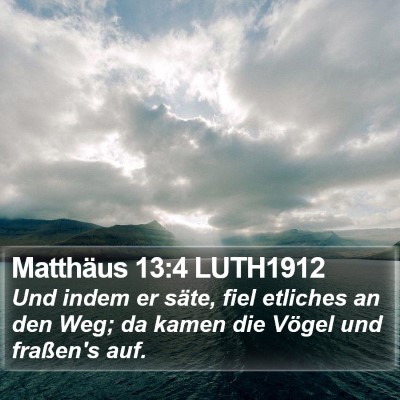 Matthäus 13:4 LUTH1912 Bible Verse Image