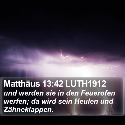 Matthäus 13:42 LUTH1912 Bible Verse Image