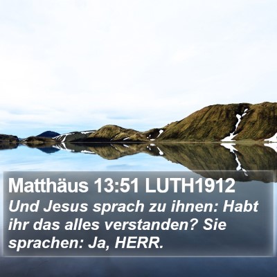 Matthäus 13:51 LUTH1912 Bible Verse Image