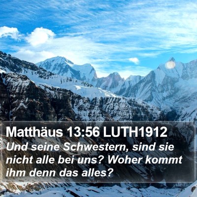 Matthäus 13:56 LUTH1912 Bible Verse Image