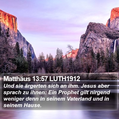 Matthäus 13:57 LUTH1912 Bible Verse Image