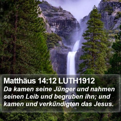 Matthäus 14:12 LUTH1912 Bible Verse Image