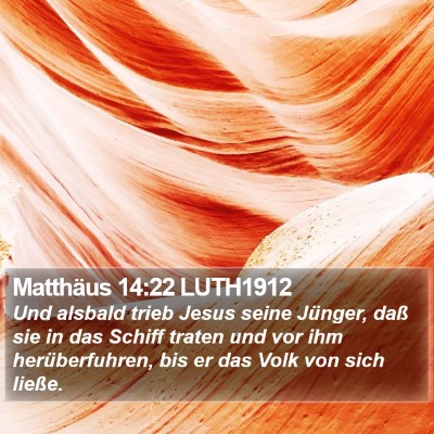 Matthäus 14:22 LUTH1912 Bible Verse Image