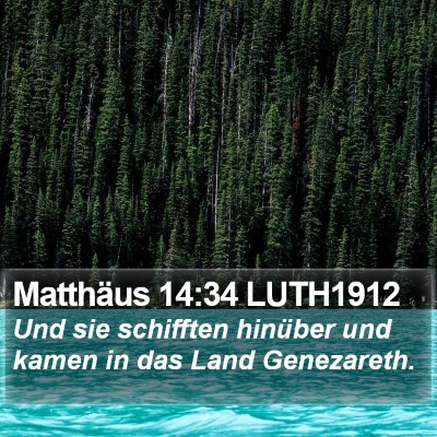 Matthäus 14:34 LUTH1912 Bible Verse Image