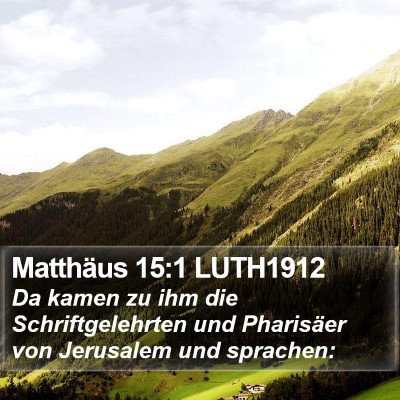 Matthäus 15:1 LUTH1912 Bible Verse Image