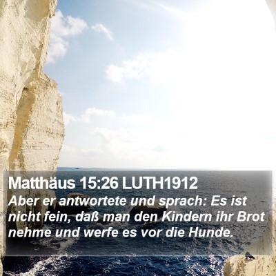 Matthäus 15:26 LUTH1912 Bible Verse Image