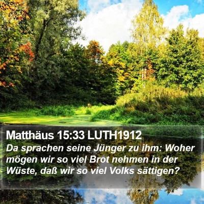 Matthäus 15:33 LUTH1912 Bible Verse Image