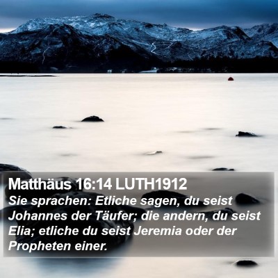 Matthäus 16:14 LUTH1912 Bible Verse Image
